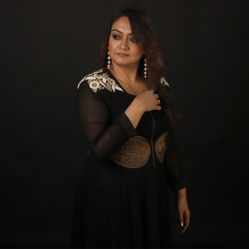 Black Gorgette Dress