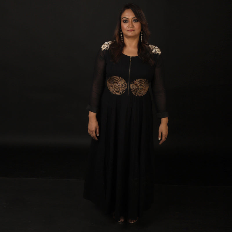 Black Gorgette Dress