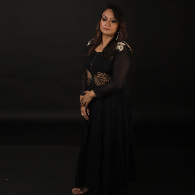 Black Gorgette Dress