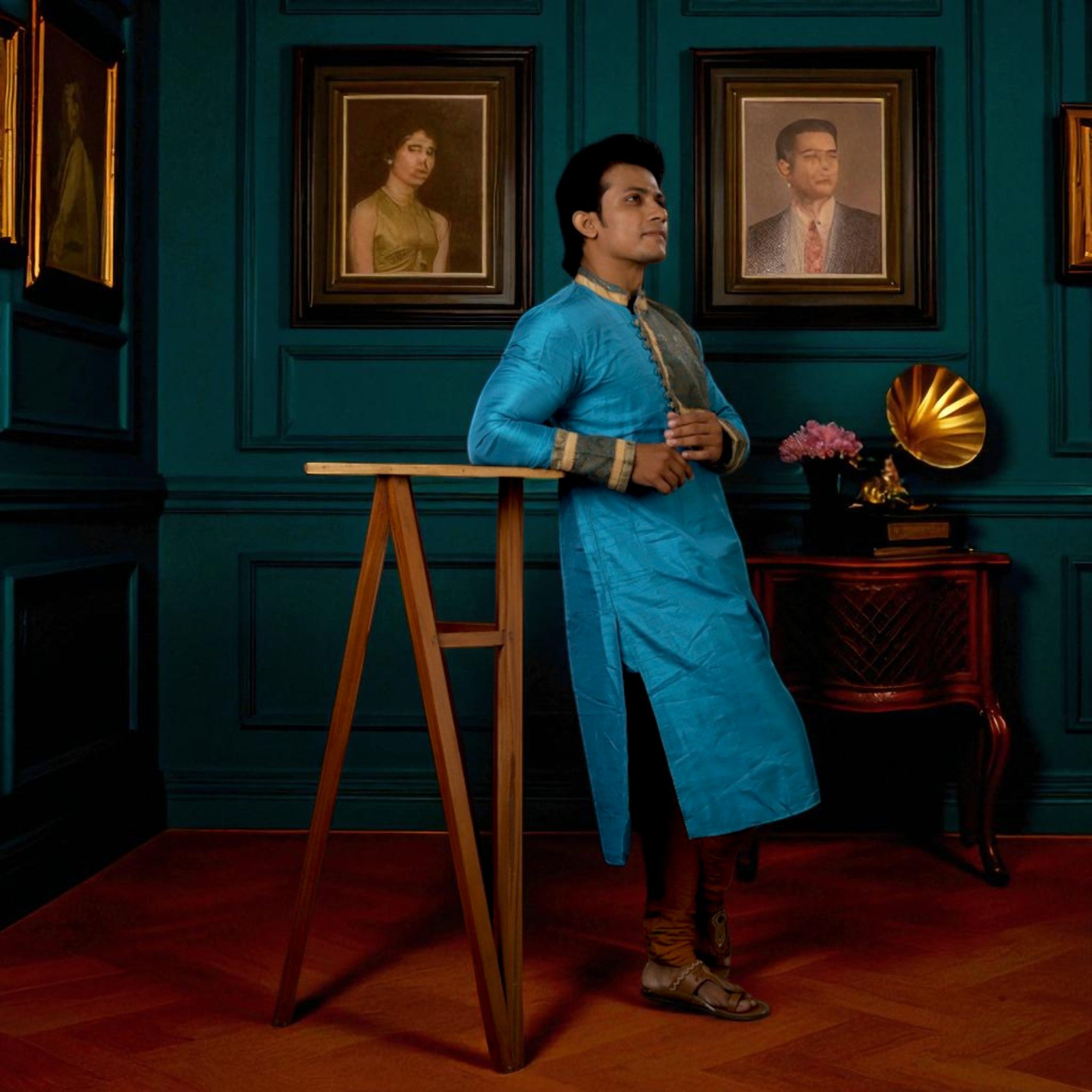 Firrozi Raw Silk Kurta Set