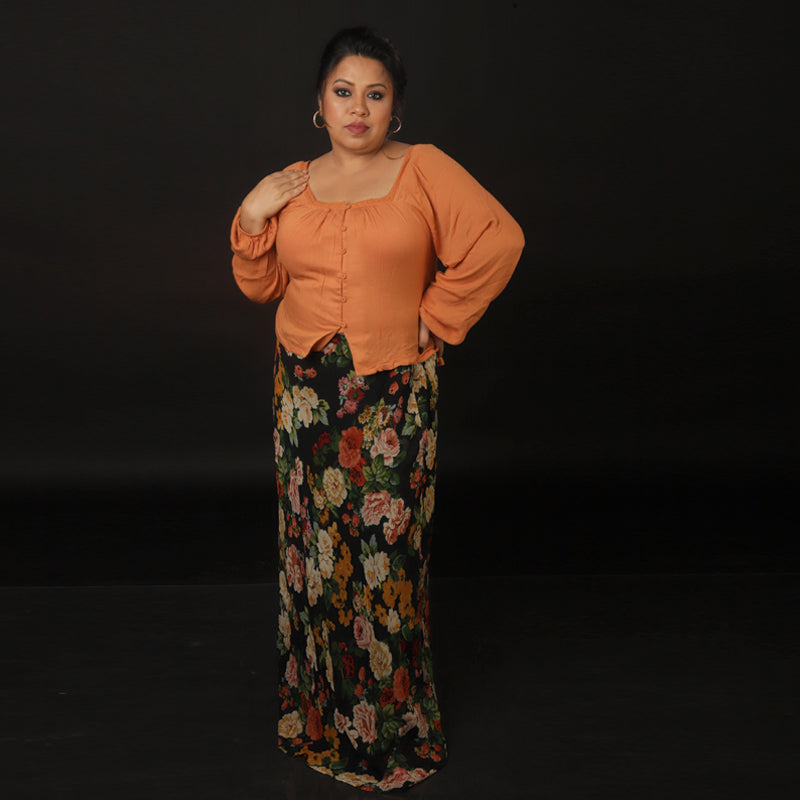Floral Skirt With Top