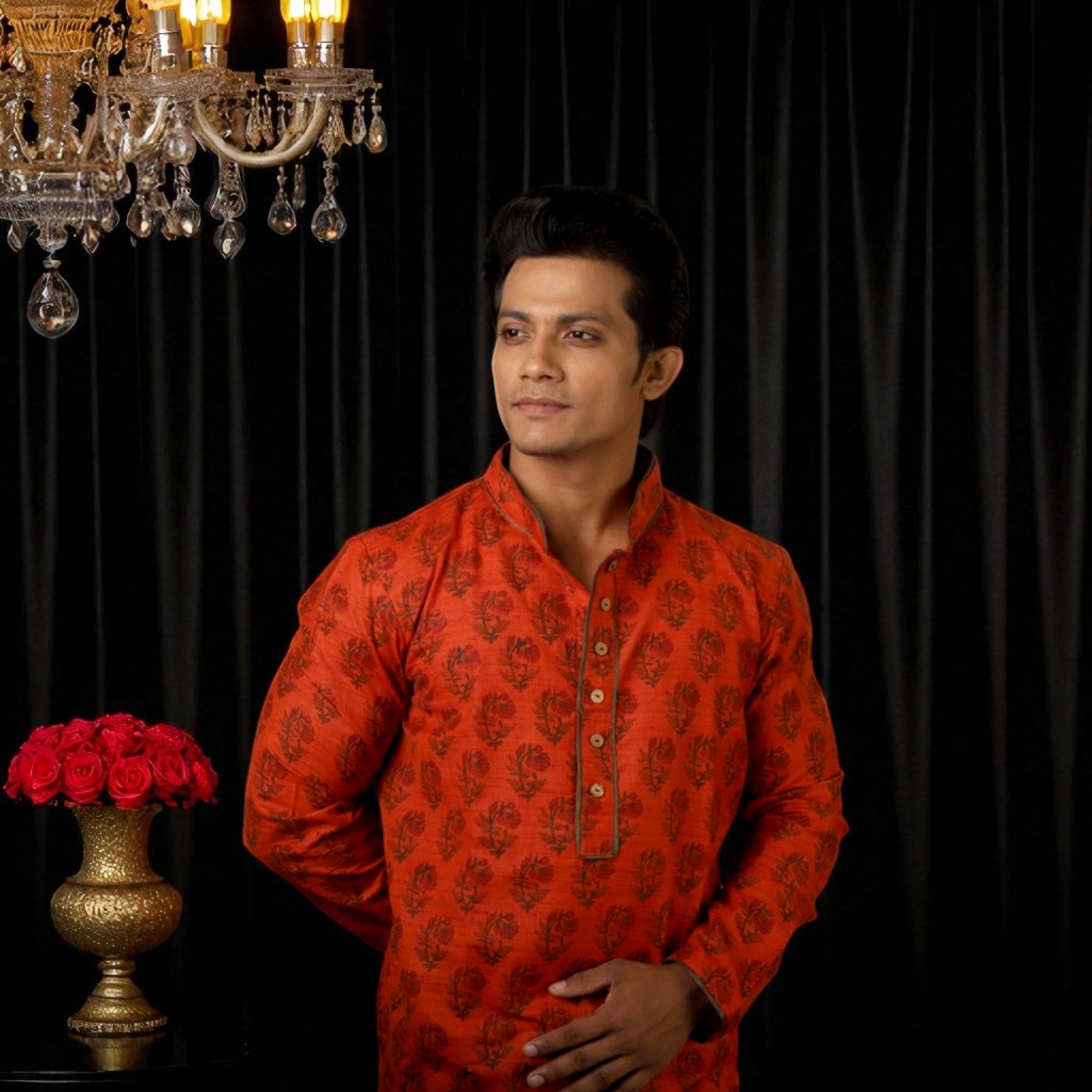 Kamalkari Kurta And Dhuti Set