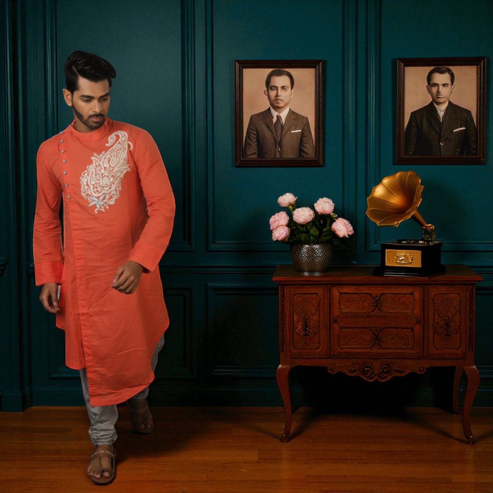 Linen Kurta Set