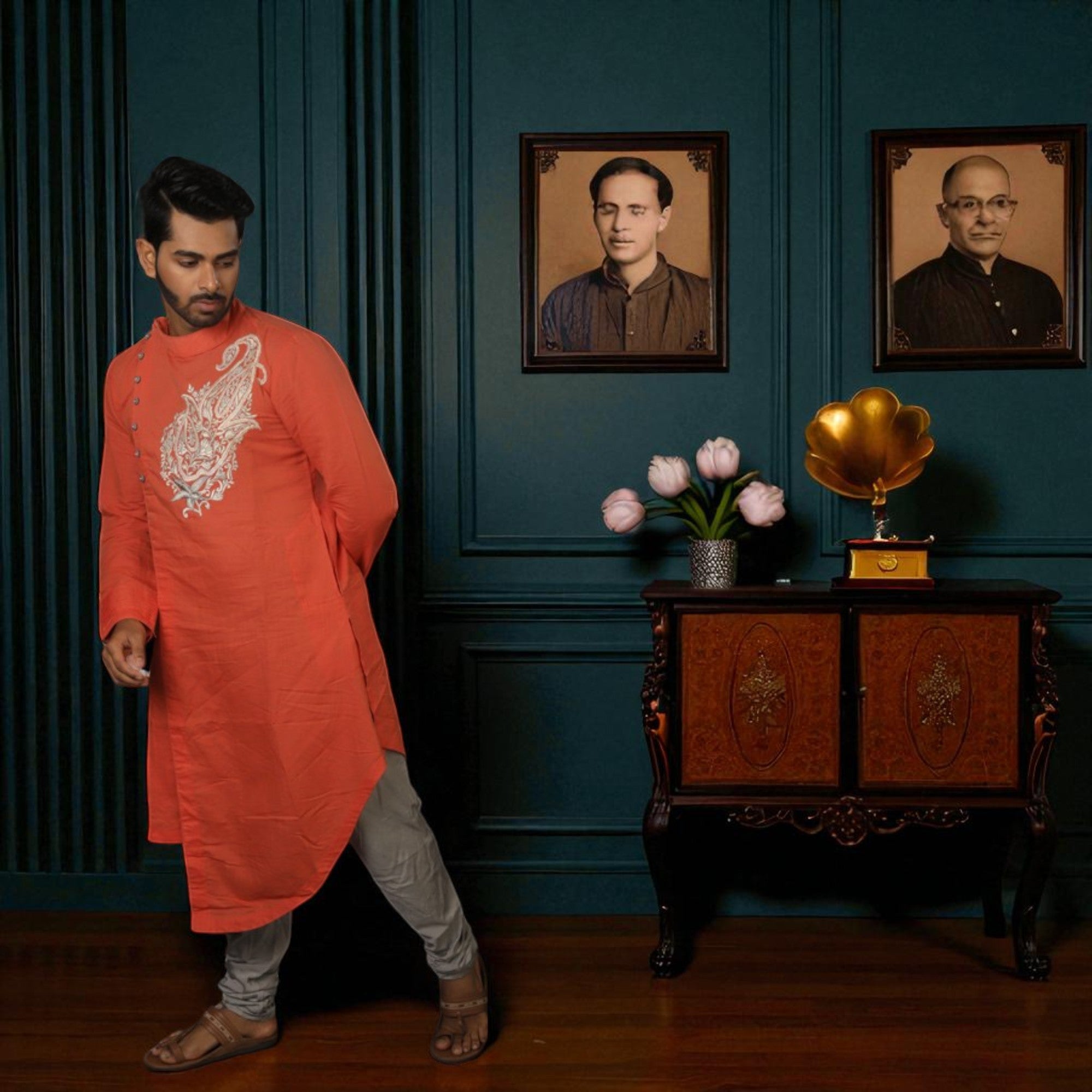 Linen Kurta Set
