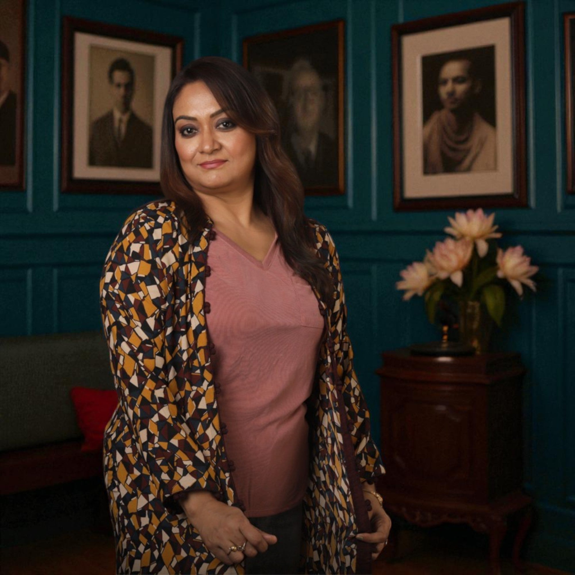 Multi Color Long Shrug