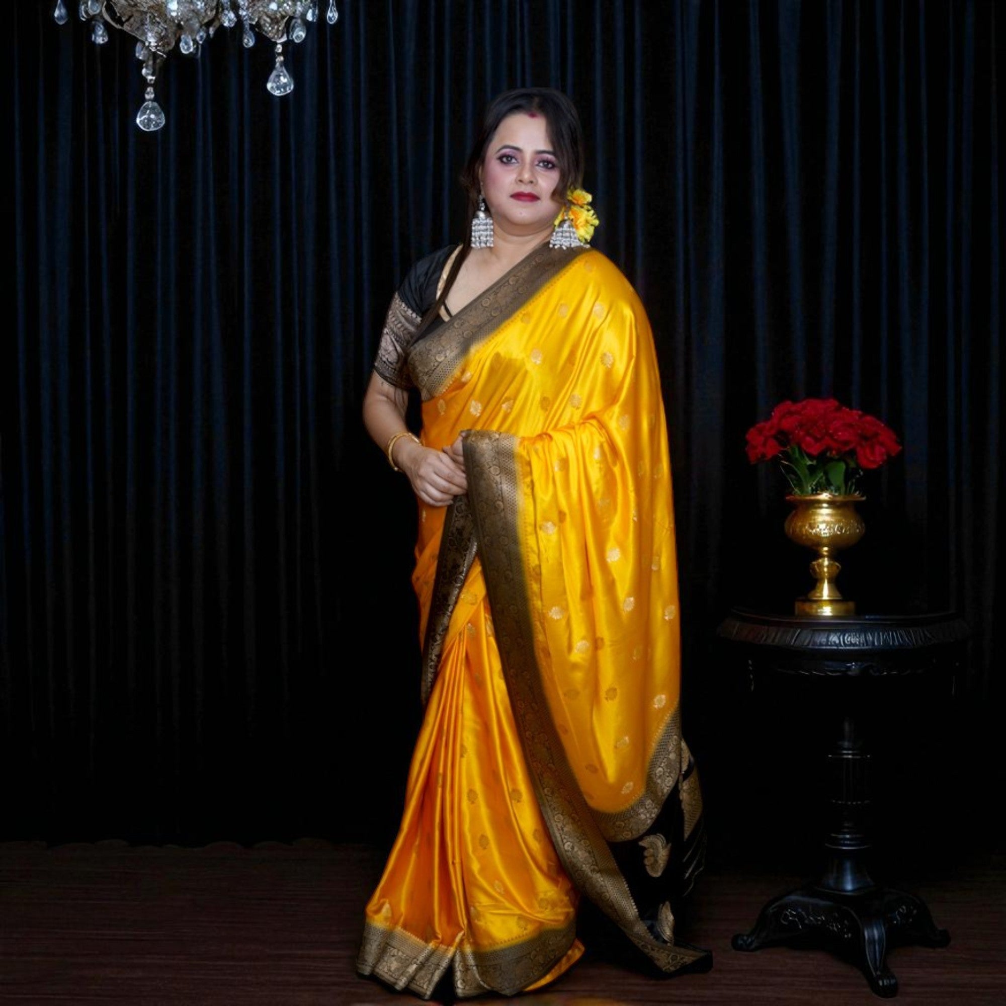 Satin Banarasi Saree