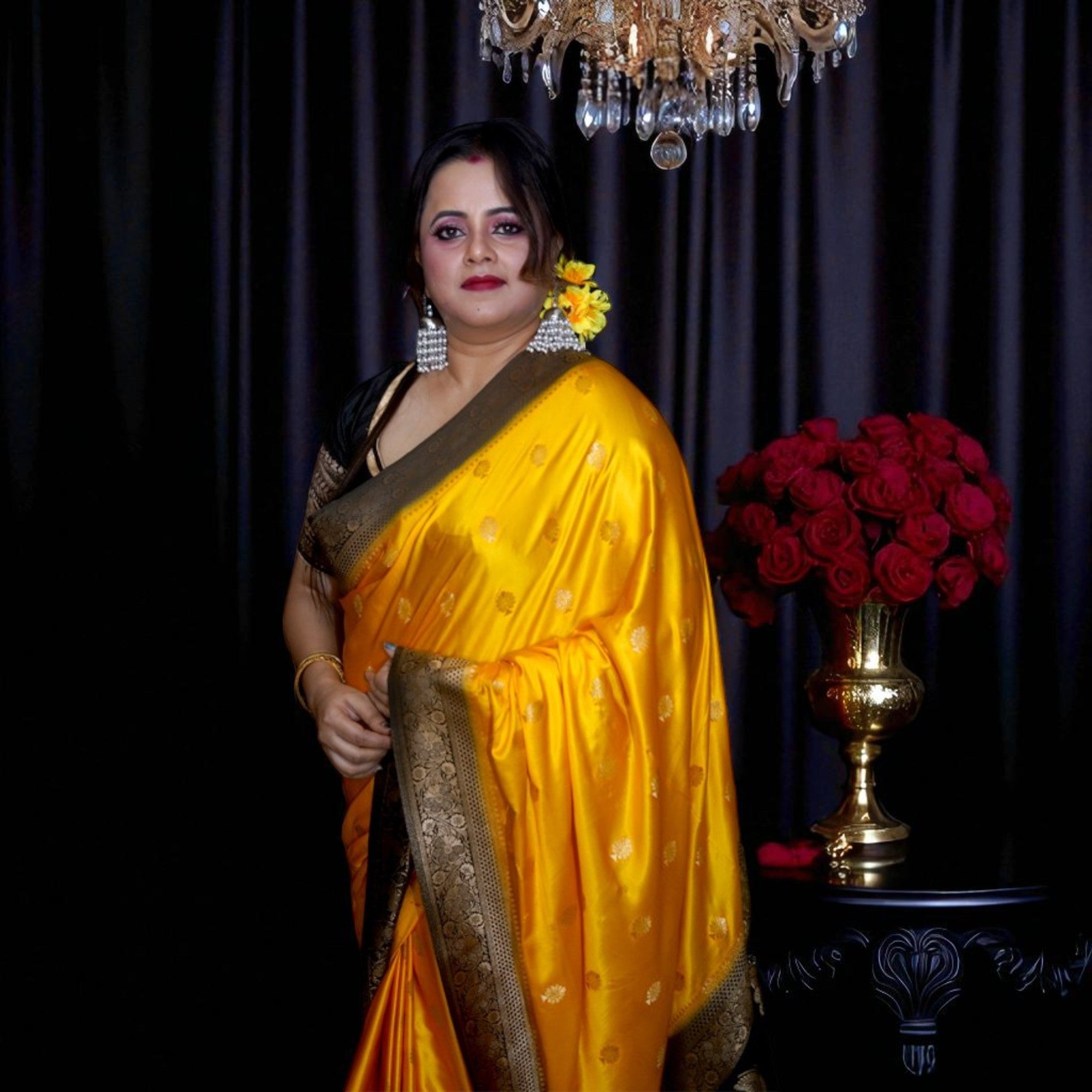 Satin Banarasi Saree