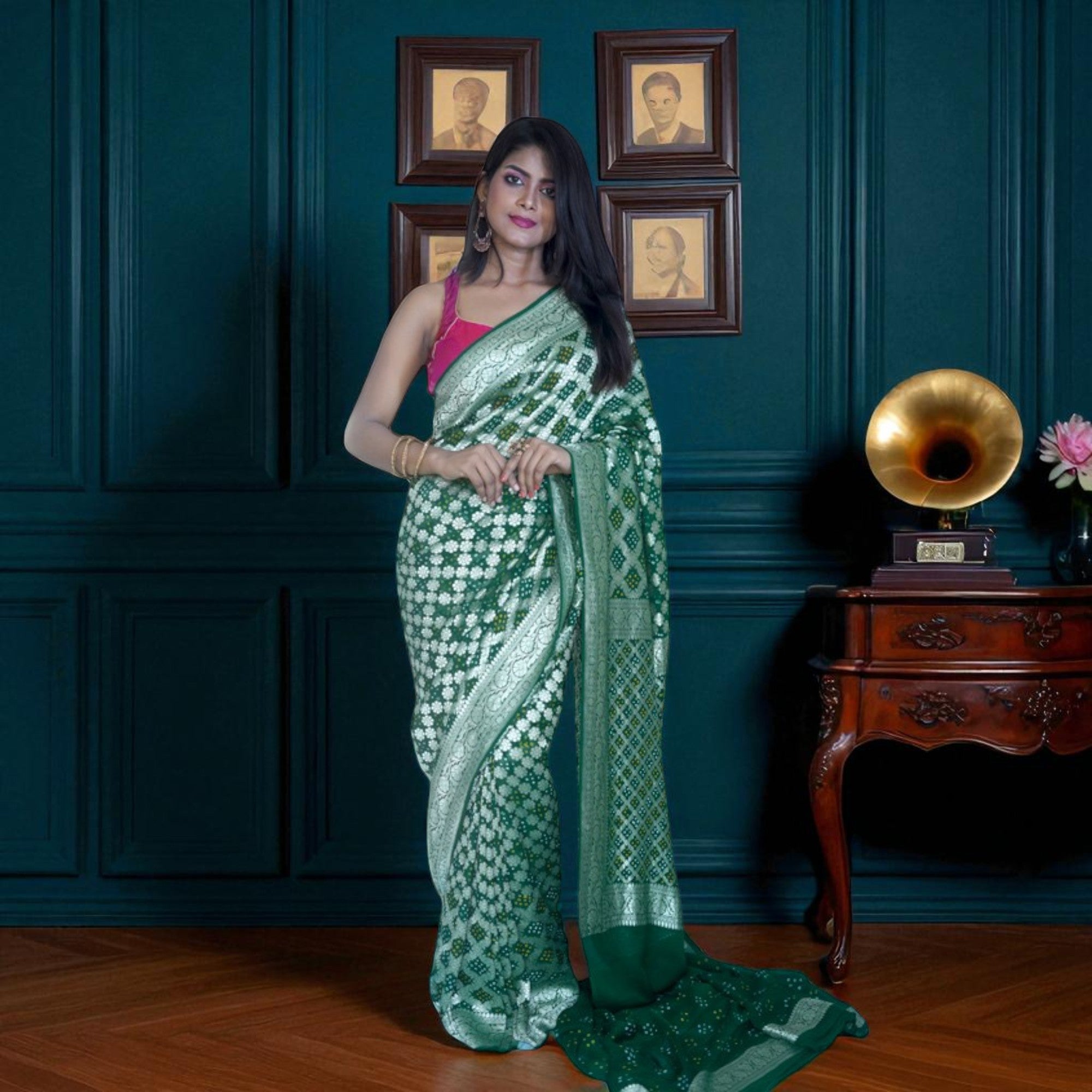 Pure Khaddi Gorgette Banarasi