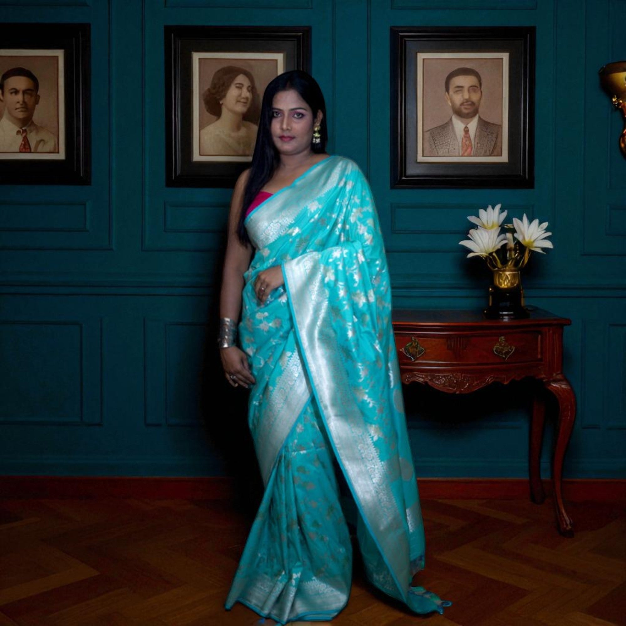 Semi Katan Banarasi