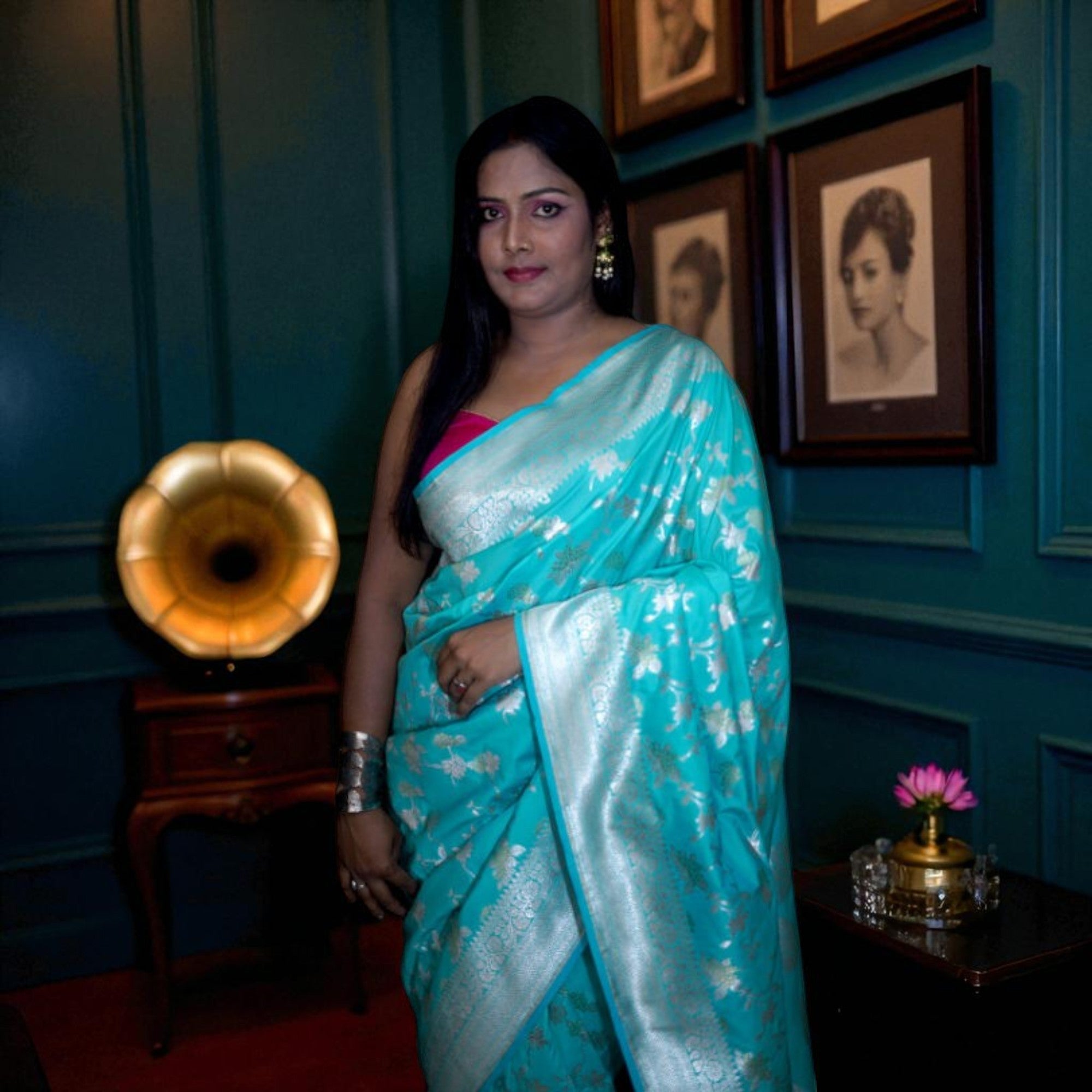 Semi Katan Banarasi