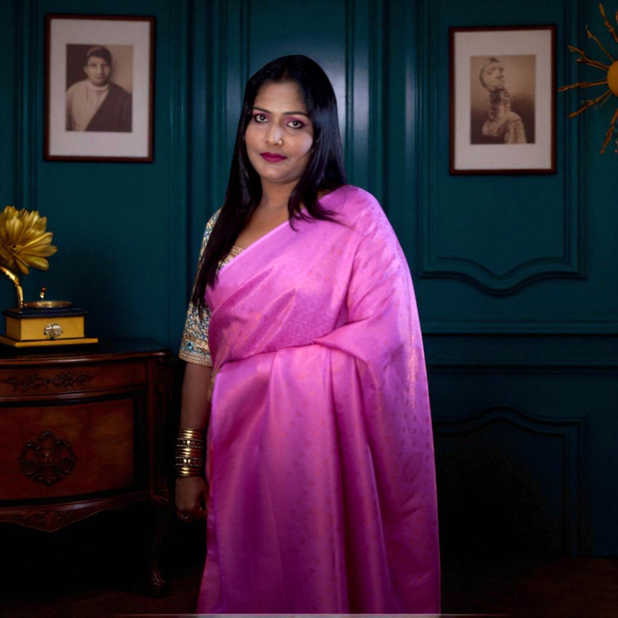 Mulberry Brocket Saree