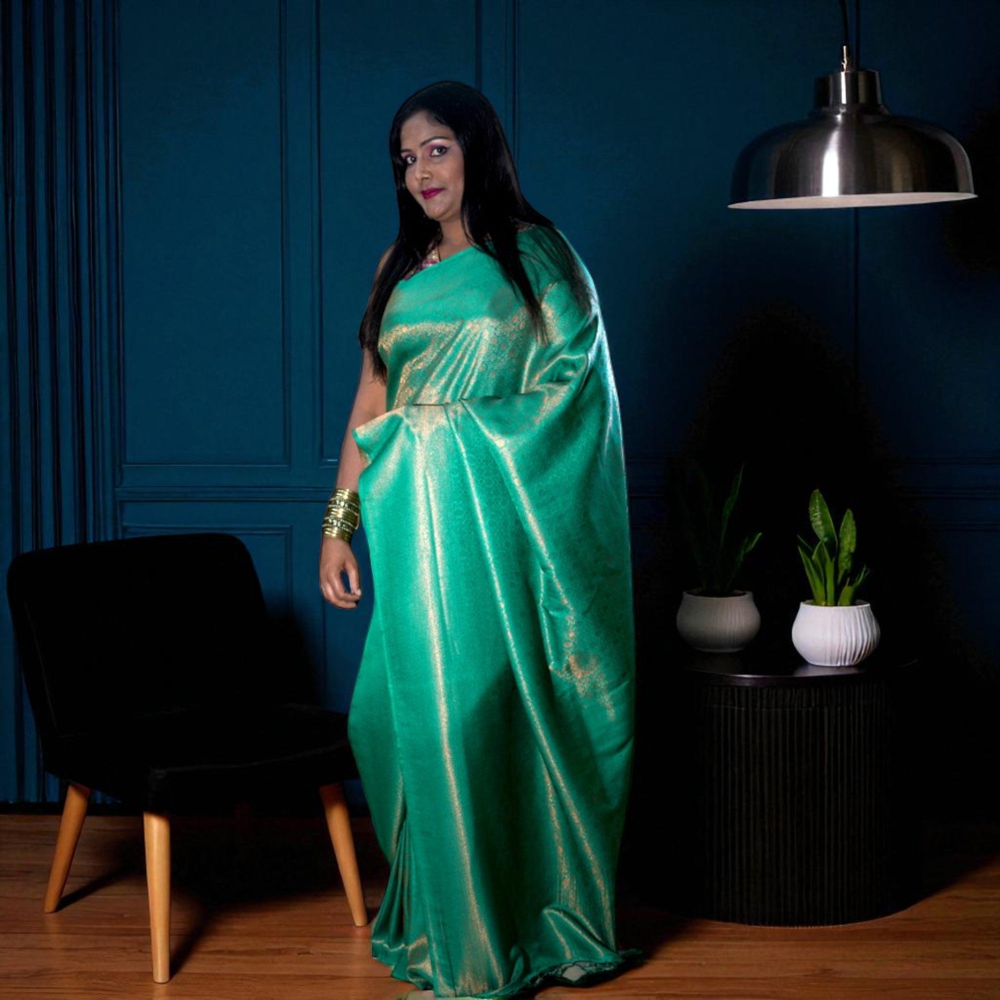 Mulberry Brocket Saree