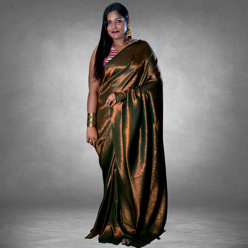 Mulberry Brocket Saree