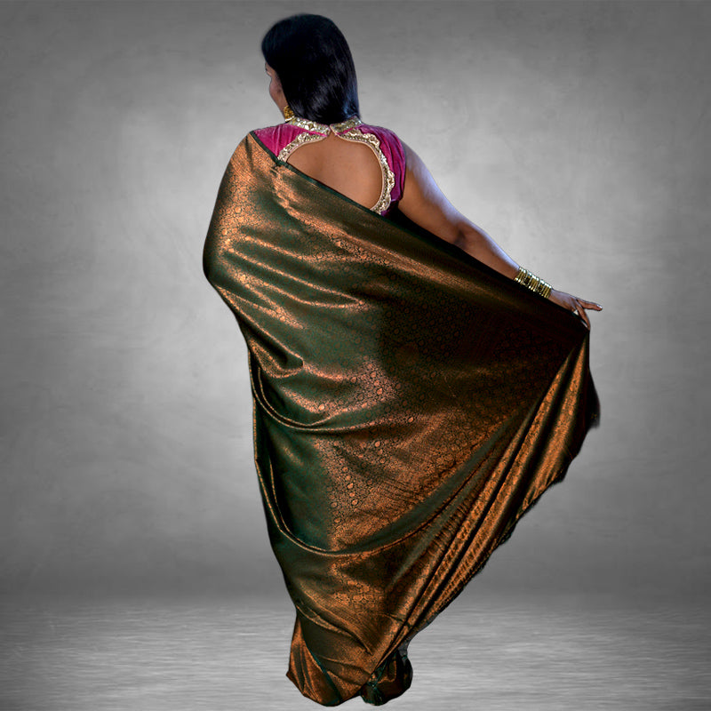 Mulberry Brocket Saree