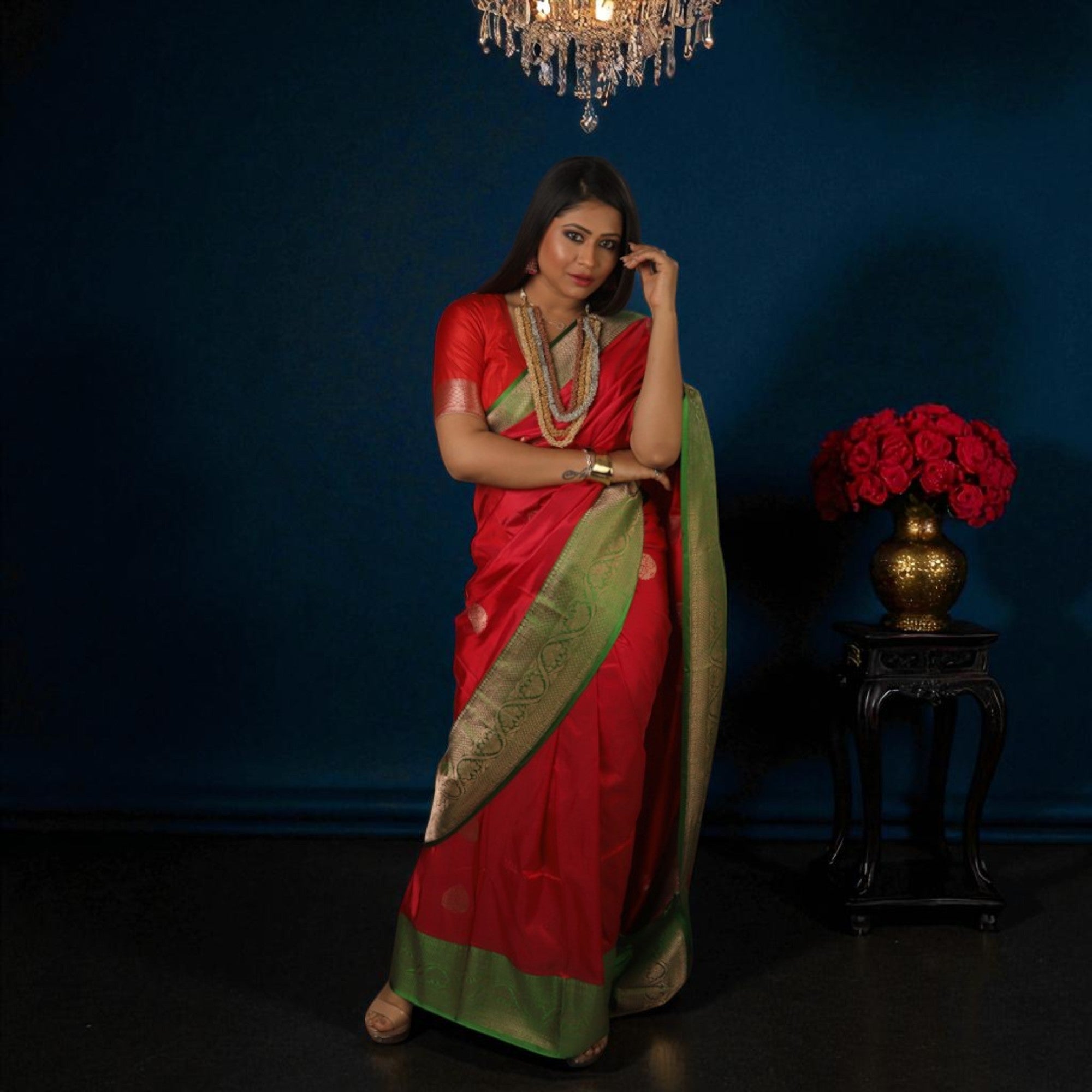 Sweet Red Pure Katan Banarasi