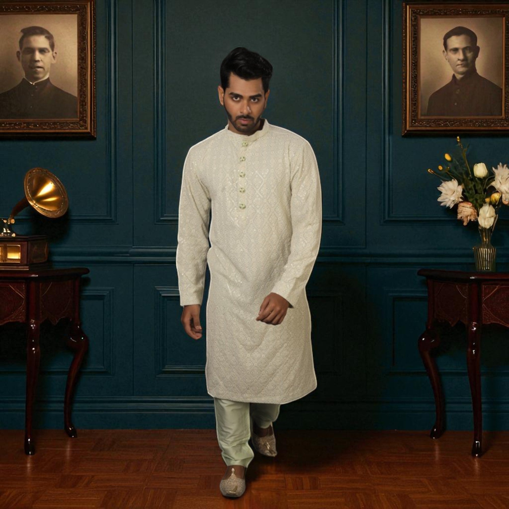 Watermint Green Kurta Set