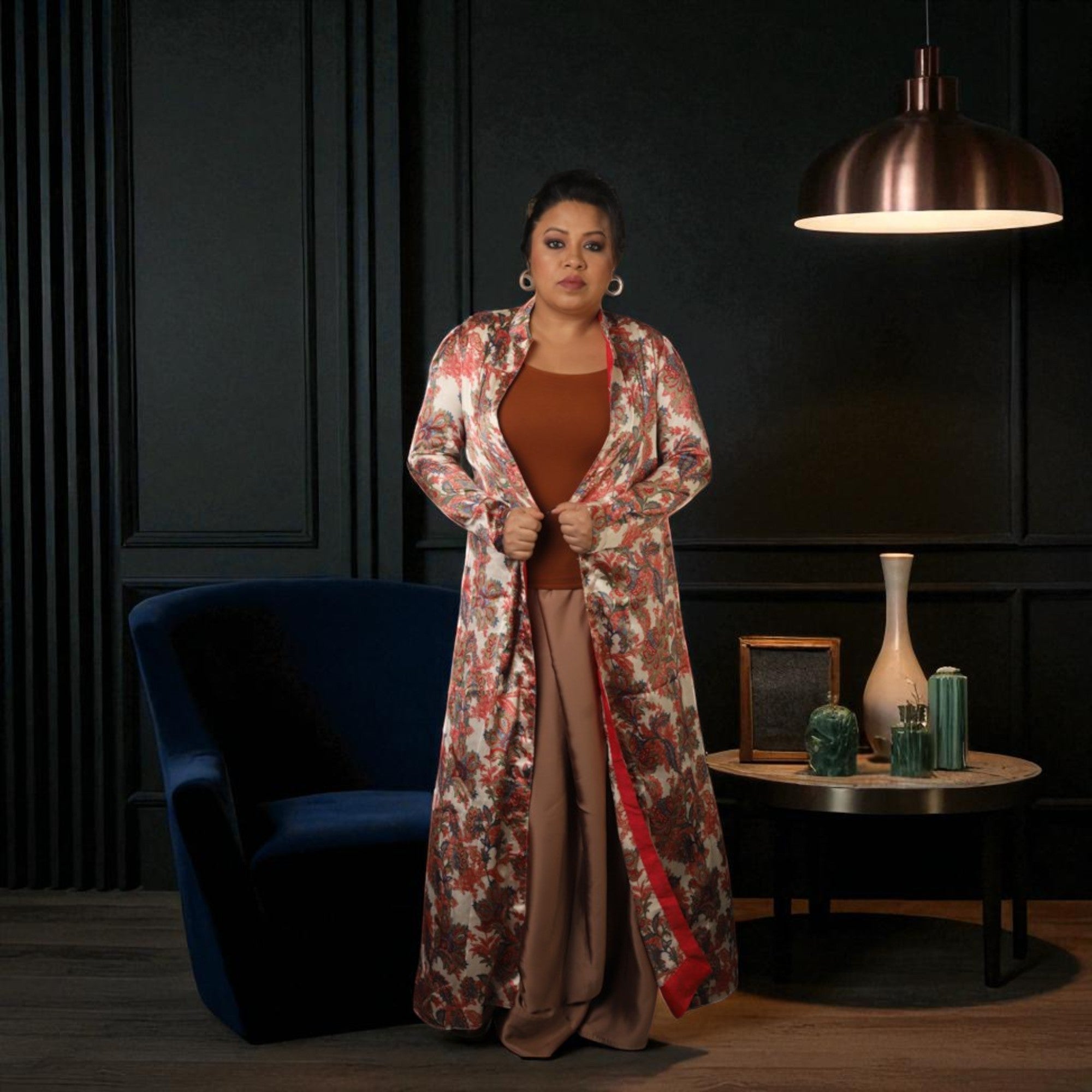 White Base Multicolor Shrug