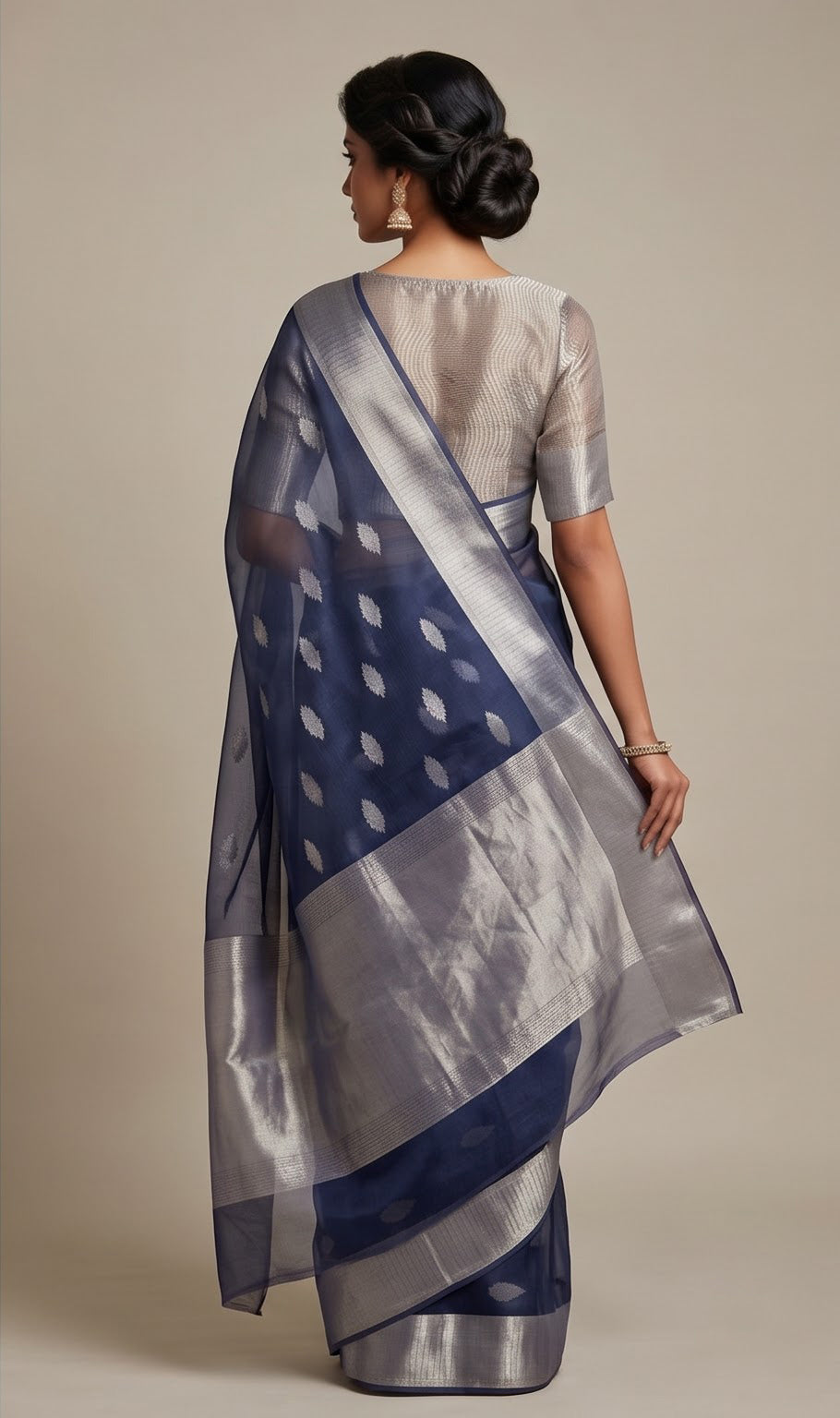 Tissue Zari Buta Saree