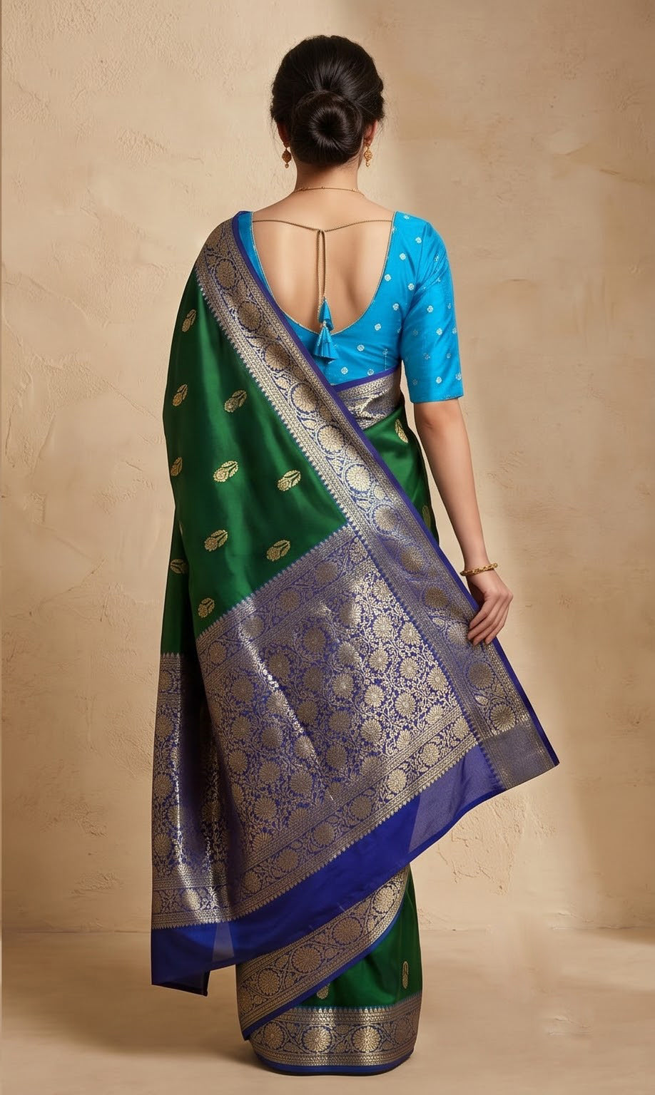 Emarald Green Cora Silk Saree