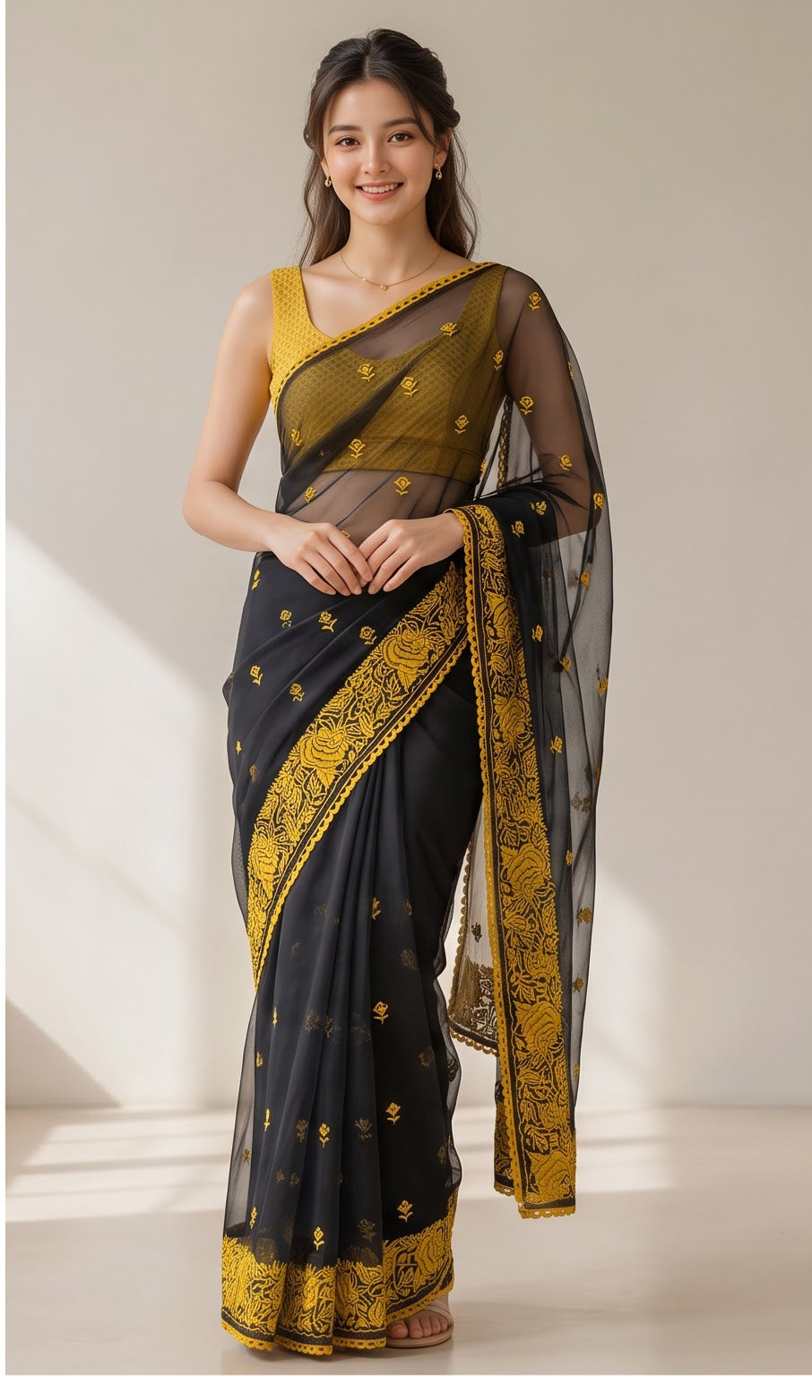 Organza Resham Parshi