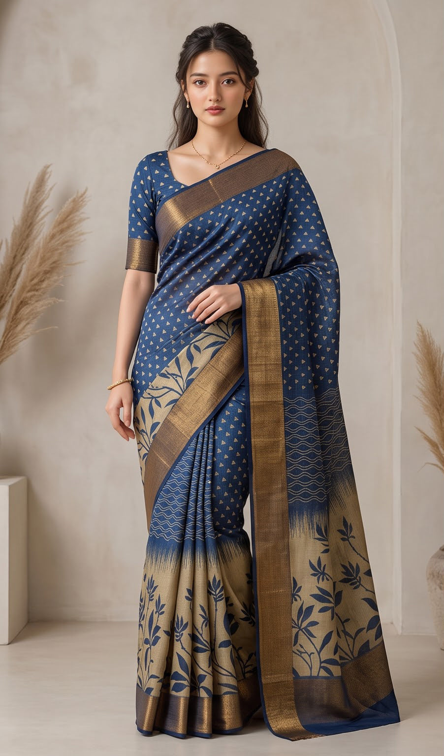 Azrak Botanical Style Saree