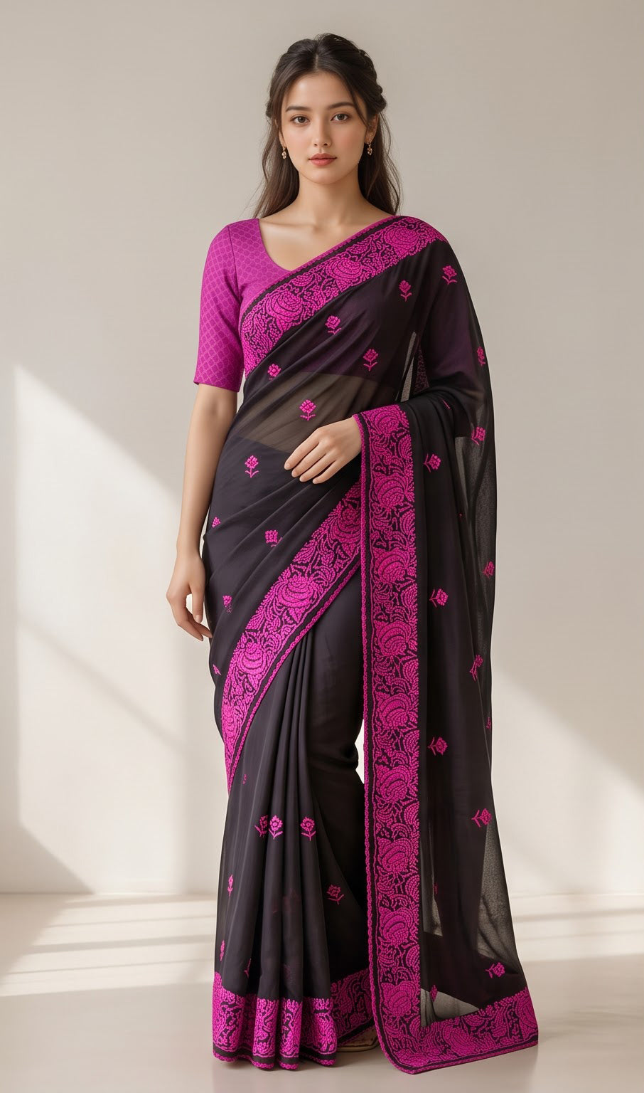 Organza Resham Parshi