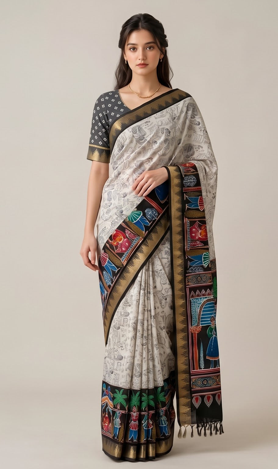 Rajwada Muslin Cotton Saree
