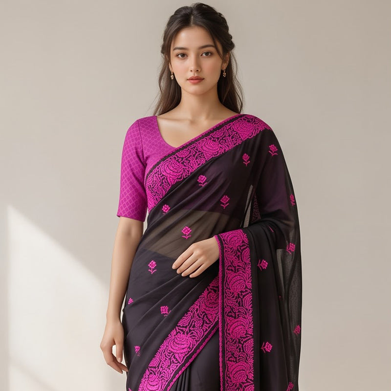 Organza Resham Parshi