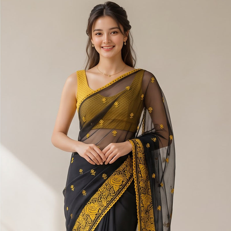 Organza Resham Parshi