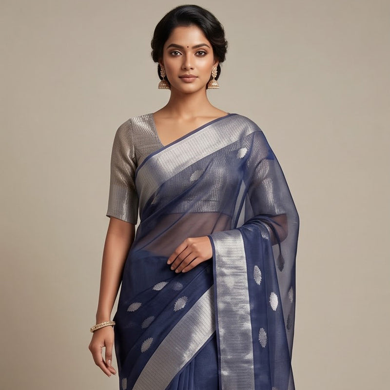 Tissue Zari Buta Saree