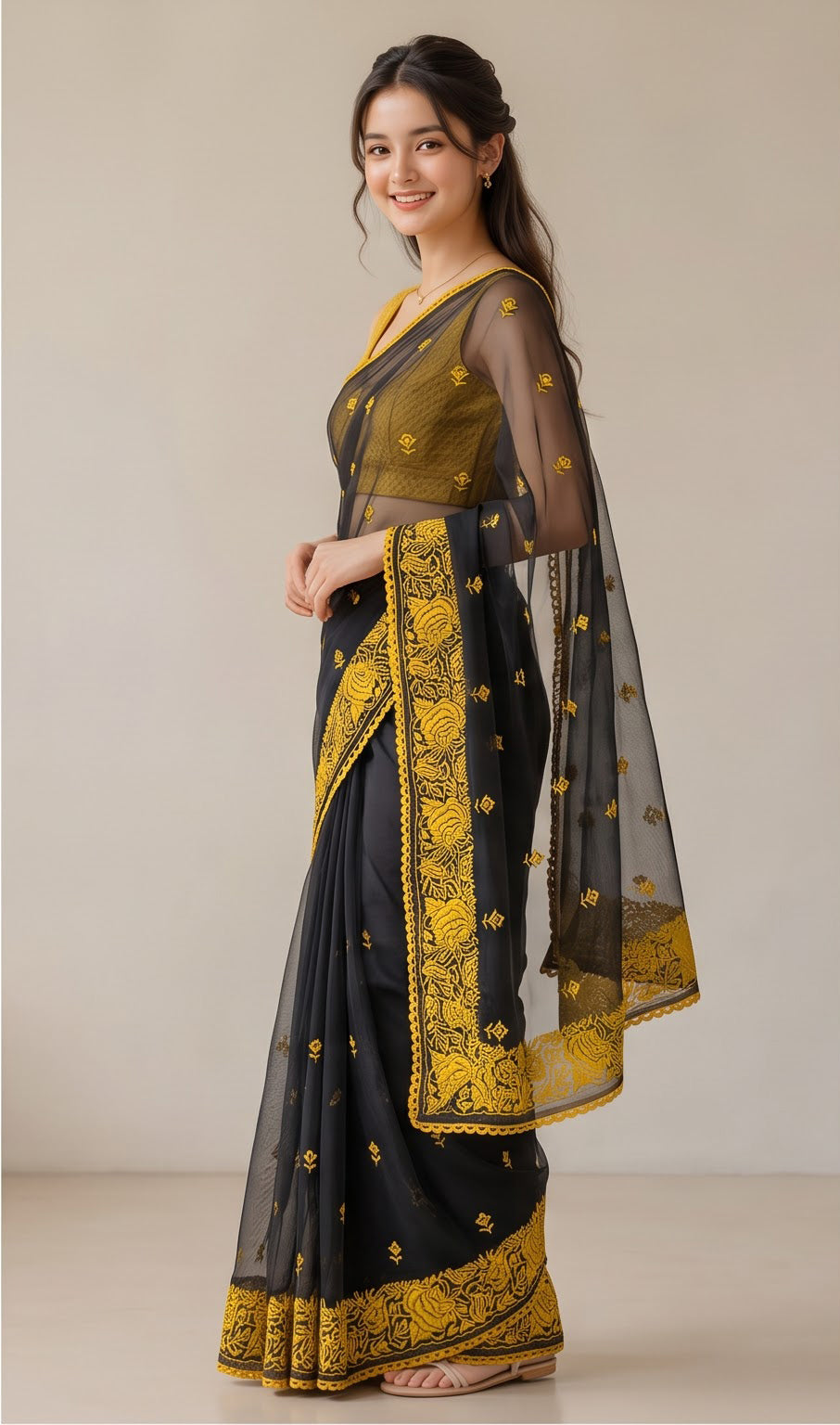 Organza Resham Parshi
