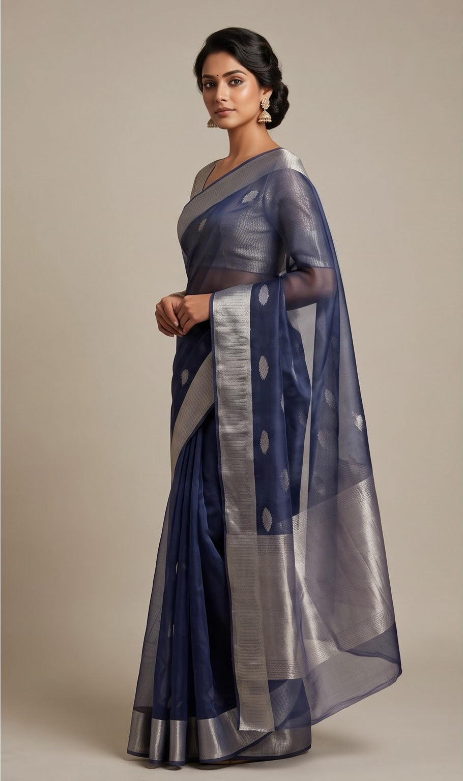 Tissue Zari Buta Saree