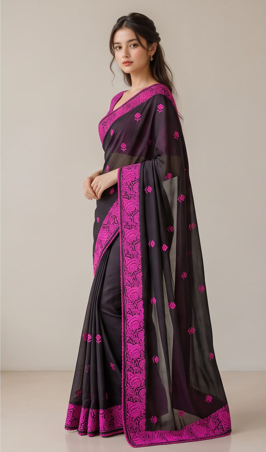 Organza Resham Parshi